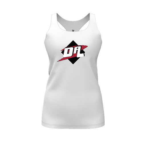 [CUS-DFW-RCBK-PER-WHT-FYS-LOGO1] Racerback Tank Top (Female Youth S, White, Logo 1)