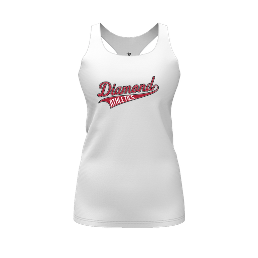 [CUS-DFW-RCBK-PER-WHT-FYS-LOGO2] Racerback Tank Top (Female Youth S, White, Logo 2)