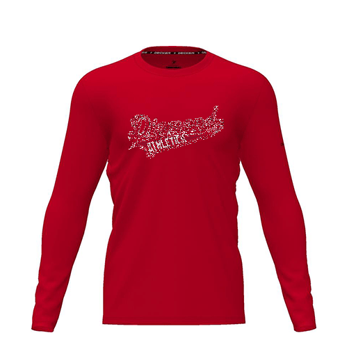 [CUS-DRIF-TEES-PER-CNK-LSL-RED-YXS-LOGO2] Dri Fit Performance T-Shirt (Youth XS, Red, Logo 2, Long Sleeve)