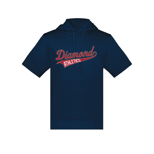 [6871.065.S-LOGO2] Men's Dri Fit Short Sleeve Hoodie (Adult S, Navy, Logo 2)