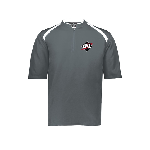 [229681-YS-GRY-LOGO1] Youth Dugout Short Sleeve Pullover (Youth S, Gray, Logo 1)