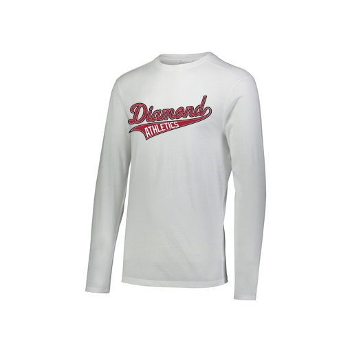 [3076.005.S-LOGO2] Youth LS Ultra-blend T-Shirt (Youth S, White, Logo 2)
