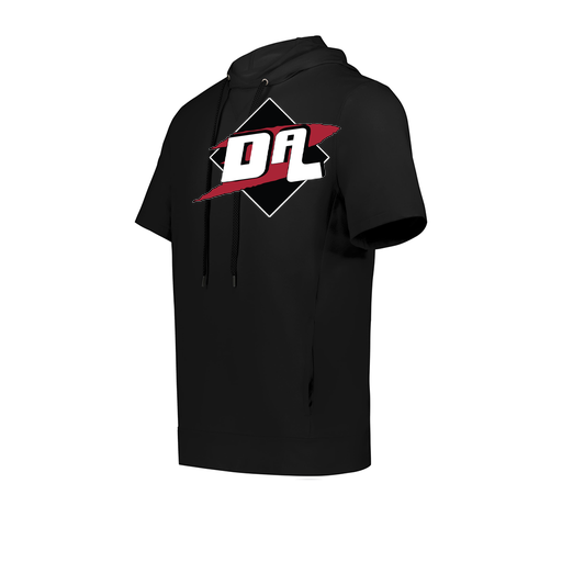 [222605.080.S-LOGO1] YOUTH VENTURA SOFT KNIT SHORT SLEEVE HOODIE (Youth S, Black, Logo 1)