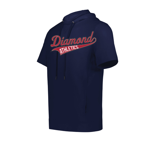 [222605.065.S-LOGO2] YOUTH VENTURA SOFT KNIT SHORT SLEEVE HOODIE (Youth S, Navy, Logo 2)